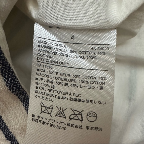 Banana Republic White and Navy Striped Dress - Picture 10 of 10